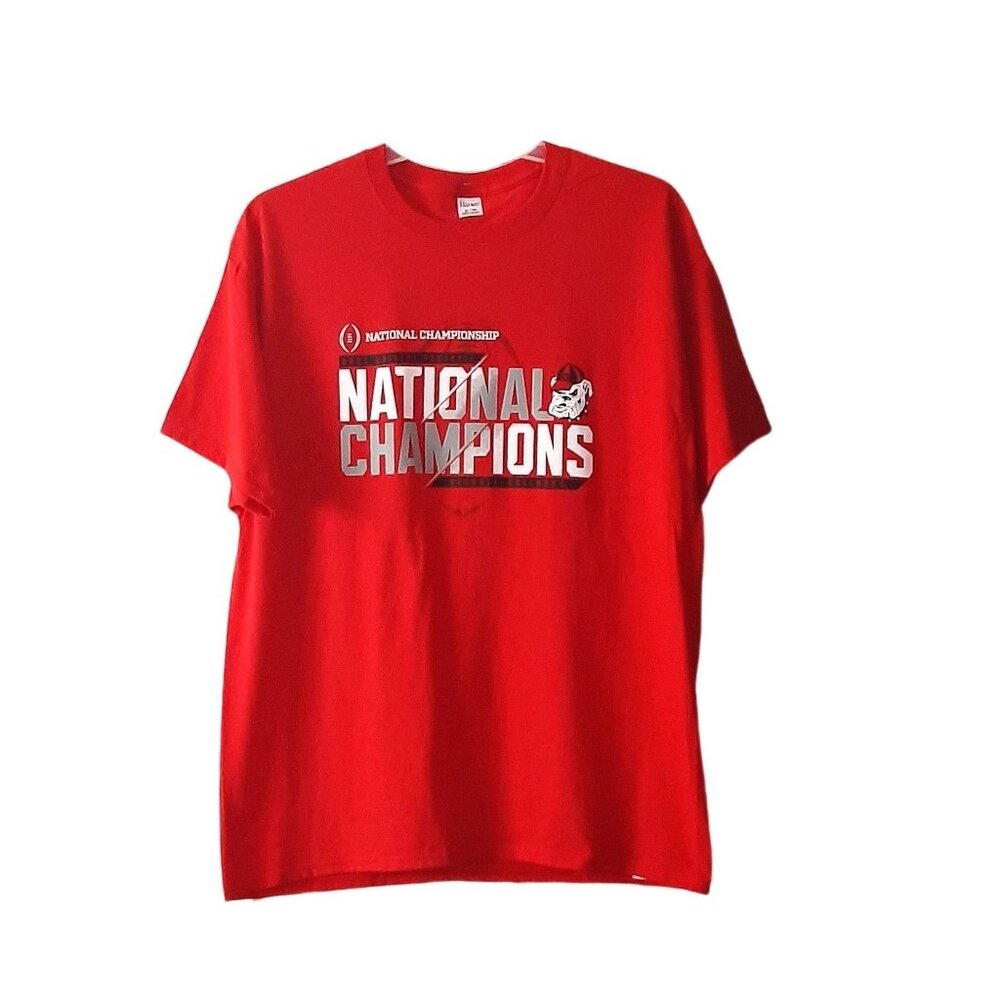 Men Georgia Bulldogs 2022 National Champions Red Shirt- Sizes S, M, XL